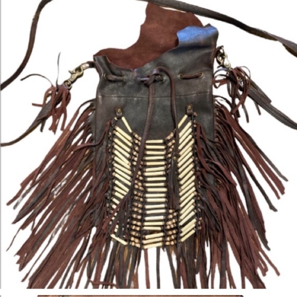 SPELL THE GYPSY COLLECTIVE | Dreamweaver Beaded Leather Fringe Crossbody Satchel - Picture 5 of 7
